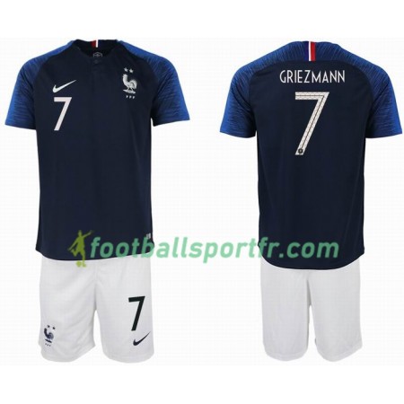 Tenue France GRIEZMANN 7 2 star Enfant Domicile Coupe du monde 2018 Maillot de Foot
